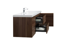 Load image into Gallery viewer, LAVIVA 313AUR-60CSW-GW Aurora 60&quot; Smokey Walnut Wall Hung Single Sink Bathroom Vanity with White Acrylic Countertop