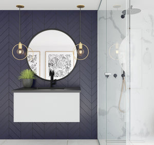 LAVIVA 313VTR-36CW Vitri 36" Cloud White Wall Hung Bathroom Vanity Cabinet