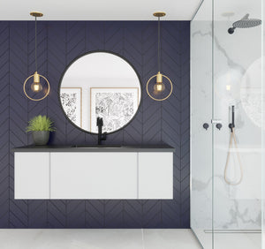 LAVIVA 313VTR-54CW Vitri 54" Cloud White Wall Hung Bathroom Vanity Cabinet