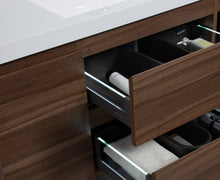 Load image into Gallery viewer, LAVIVA 313AUR-48SW-GW Aurora 48&quot; Smokey Walnut Wall Hung Bathroom Vanity with White Acrylic Countertop
