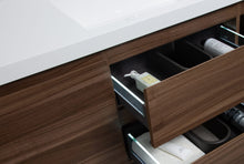 Load image into Gallery viewer, LAVIVA 313AUR-60CSW-GW Aurora 60&quot; Smokey Walnut Wall Hung Single Sink Bathroom Vanity with White Acrylic Countertop