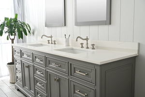 Design Element ML-84-GY Milano 84" Bathroom Vanity in Gray