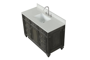 Design Element WN-48-GY Winston 48" Single Sink Bathroom Vanity Gray