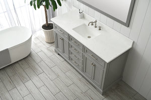 Design Element ML-60S-GY Milano 60" Single Vanity in Gray