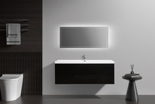 Load image into Gallery viewer, LAVIVA 313AUR-60CMMB-GW Aurora 60&quot; Matte Midnight Black Wall Hung Single Sink Bathroom Vanity with White Acrylic Countertop