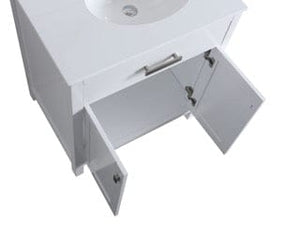 Design Element DEC076E-W-CB London 29-in White Bathroom Vanity Base Cabinet without Top