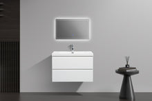 Load image into Gallery viewer, LAVIVA 313AUR-30GPW-GW Aurora 30&quot; Glossy Polar White Wall Hung Bathroom Vanity with White Acrylic Countertop
