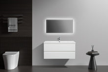 Load image into Gallery viewer, LAVIVA 313AUR-42GPW-GW Aurora 42&quot; Glossy Polar White Wall Hung Bathroom Vanity with White Acrylic Countertop