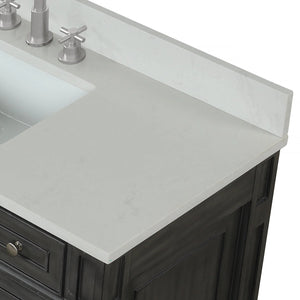 Design Element WN-72-GY Winston 72" Double Sink Bathroom Vanity in Gray