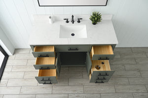 Design Element V01-54-VG Valentino 54" Single Sink Vanity  Green