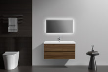 Load image into Gallery viewer, LAVIVA 313AUR-42SW-GW Aurora 42&quot; Smokey Walnut Wall Hung Bathroom Vanity with White Acrylic Countertop