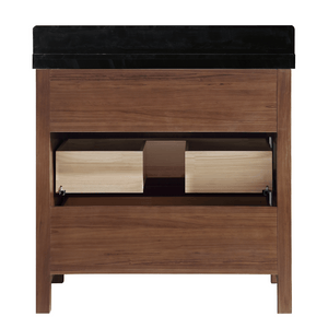 Legion Furniture WK2428-36-EB-WITH BLACK NATURAL TOP 36" EBONY SINK VANITY