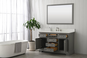 Design Element ML-54-GY Milano 54" Bathroom Vanity in Gray