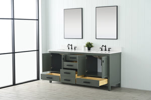 Design Element V01-72-VG Valentino 72" Double Sink Vanity in Green