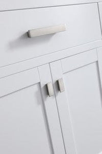 Design Element DEC076B-W-CB London 71-in White Bathroom Vanity Base Cabinet without Top