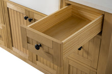Load image into Gallery viewer, Design Element BK-54-OKM Burbank 54 in Single Sink Oak Bath Vanity with White Quartz Top