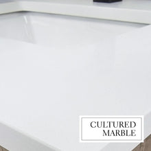 Load image into Gallery viewer, Lexora LZV352284SAJSM34 Ziva 84&quot; White Double Vanity, Cultured Marble Top, White Square Sink and 34&quot; Mirrors
