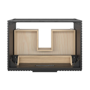 Fresca FCB4130BOAK-CWH-U Elliot 30" Floating Bathroom Cabinet with Top & Sink in Onyx Oak