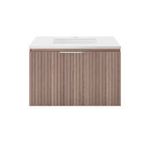 Load image into Gallery viewer, Fresca FCB4130OAK-CWH-U Elliot 30&quot; Floating Bathroom Cabinet with Top &amp; Sink in Vanilla Oak