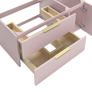 Fresca FCB4336PNK-UNS-L Camille 36" Floating Bathroom Cabinet in Vintage Rose