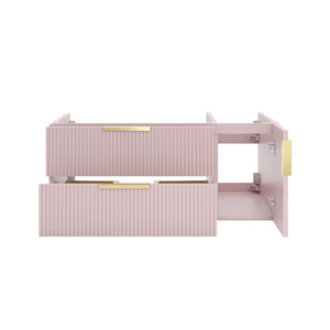 Fresca FCB4336PNK-UNS-L Camille 36" Floating Bathroom Cabinet in Vintage Rose