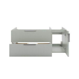 Fresca FCB4336SGE-UNS-L-CWH-U Camille 36" Floating Bathroom Cabinet with Top & Sink in Whispering Sage