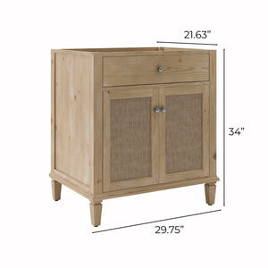 Fresca FCB4530SFIR Cora 30" Freestanding Bathroom Cabinet in Sunlit Fir