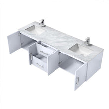 Load image into Gallery viewer, Lexora LG192272DM00LM30 Geneva 72&quot; Glossy White Double Vanity, no Top and 30&quot; LED Mirrors