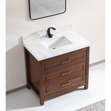 Load image into Gallery viewer, Legion Furniture WK2428-36-EB-WITH WHITE NATURAL TOP 36&quot; EBONY SINK VANITY