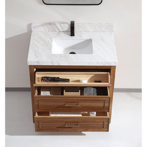 Legion Furniture WK2428-36-EW-WITH WHITE NATURAL TOP 36" EBONY SINK VANITY