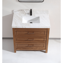 Load image into Gallery viewer, Legion Furniture WK2428-36-EW-WITH WHITE NATURAL TOP 36&quot; EBONY SINK VANITY