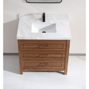 Legion Furniture WK2428-36-EW-WITH WHITE NATURAL TOP 36" EBONY SINK VANITY