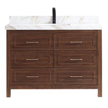 Load image into Gallery viewer, Legion Furniture WK2428-48-EB-WITH WHITE NATURAL TOP 48&quot; EBONY SINK VANITY