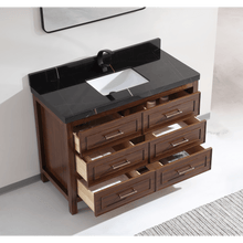 Load image into Gallery viewer, Legion Furniture WK2428-48-EB-WITH BLACK NATURAL TOP 48&quot; EBONY SINK VANITY