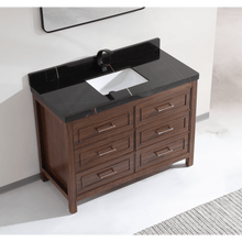 Load image into Gallery viewer, Legion Furniture WK2428-48-EB-WITH BLACK NATURAL TOP 48&quot; EBONY SINK VANITY