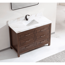 Load image into Gallery viewer, Legion Furniture WK2428-48-EB-WITH WHITE NATURAL TOP 48&quot; EBONY SINK VANITY