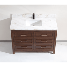 Load image into Gallery viewer, Legion Furniture WK2428-48-EB-WITH WHITE NATURAL TOP 48&quot; EBONY SINK VANITY