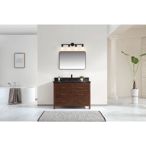 Legion Furniture WK2428-48-EB-WITH BLACK NATURAL TOP 48" EBONY SINK VANITY