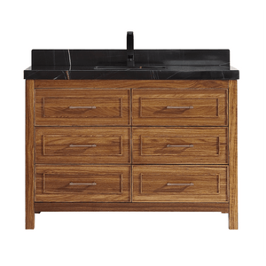 Legion Furniture WK2428-48-EW-WITH BLACK NATURAL TOP 48" EBONY SINK VANITY