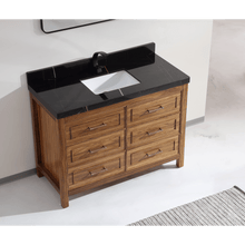 Load image into Gallery viewer, Legion Furniture WK2428-48-EW-WITH BLACK NATURAL TOP 48&quot; EBONY SINK VANITY