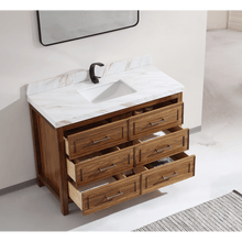 Load image into Gallery viewer, Legion Furniture WK2428-48-EW-WITH WHITE NATURAL TOP 48&quot; EBONY SINK VANITY