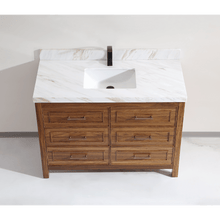 Load image into Gallery viewer, Legion Furniture WK2428-48-EW-WITH WHITE NATURAL TOP 48&quot; EBONY SINK VANITY