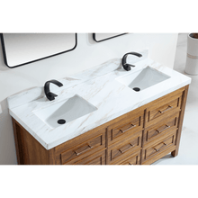 Load image into Gallery viewer, Legion Furniture WK2428-60D-EW WITH WHITE NATURAL TOP 60&quot; EBONY DOUBLE SINK VANITY