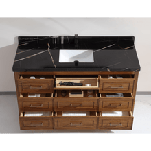 Load image into Gallery viewer, Legion Furniture WK2428-60S-EW-WITH BLACK NATURAL TOP 60&quot; EBONY SINGLE SINK VANITY