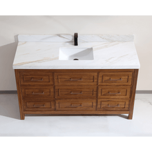 Load image into Gallery viewer, Legion Furniture WK2428-60S-EW-WITH WHITE NATURAL TOP 60&quot; EBONY SINGLE SINK VANITY