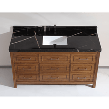 Load image into Gallery viewer, Legion Furniture WK2428-60S-EW-WITH BLACK NATURAL TOP 60&quot; EBONY SINGLE SINK VANITY