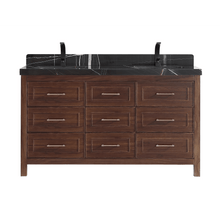 Load image into Gallery viewer, Legion Furniture WK2428-60D-EB-WITH BLACK NATURAL TOP 60&quot; EBONY DOUBLE SINK VANITY