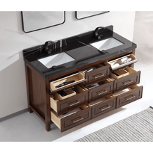 Load image into Gallery viewer, Legion Furniture WK2428-60D-EB-WITH BLACK NATURAL TOP 60&quot; EBONY DOUBLE SINK VANITY