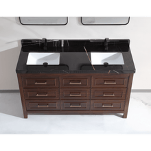 Load image into Gallery viewer, Legion Furniture WK2428-60D-EB-WITH BLACK NATURAL TOP 60&quot; EBONY DOUBLE SINK VANITY