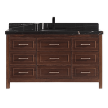 Load image into Gallery viewer, Legion Furniture WK2428-60S-EB-WITH BLACK NATURAL TOP 60&quot; EBONY SINGLE SINK VANITY